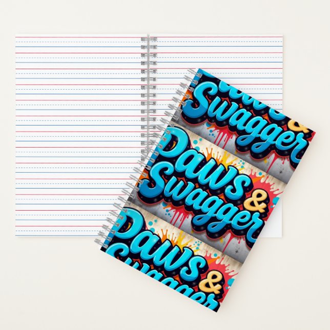 Cuaderno Portátil de espiral de moda Paws & Swagger (Interior)