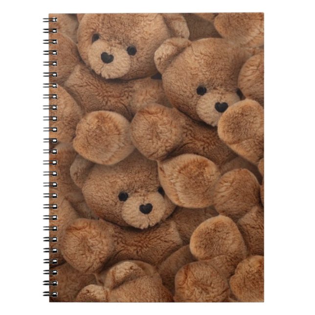 Cuaderno Portátil de espiral de oso de peluche (Frente)