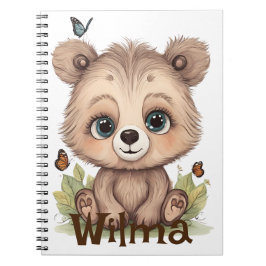 Cuaderno Portátil de espiral de oso más dulce personalizado