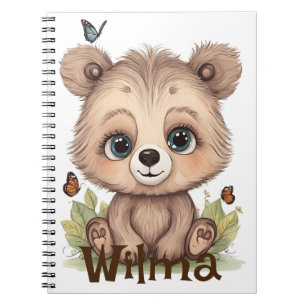 Cuaderno Portátil de espiral de oso más dulce personalizado