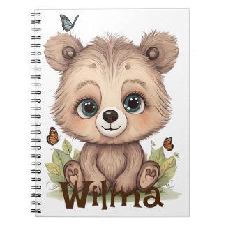Cuaderno Portátil de espiral de oso más dulce personalizado