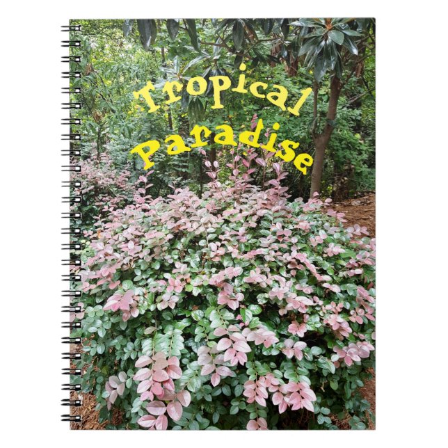 Cuaderno Portátil de espiral de paraíso tropical (Frente)