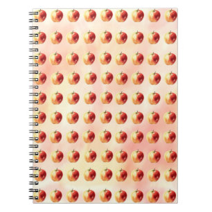 Cuaderno Portátil de espiral de patrón de Apple de color de