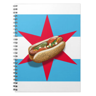 Cuaderno Portátil de espiral de perro caliente de Chicago