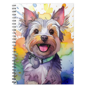 Cuaderno Portátil de espiral de perro de Yorkshire Terrier
