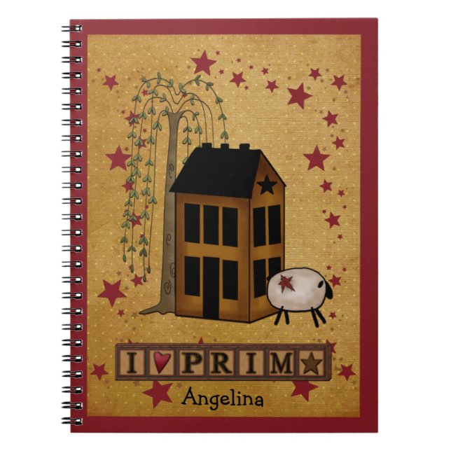 Cuaderno Portátil de espiral de Personalizado de oveja y sa (Frente)