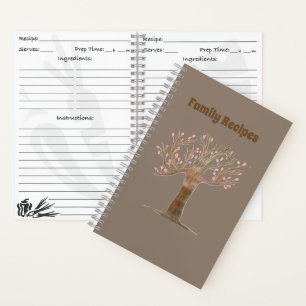 Cuaderno Portátil de espiral de recetas tradicionales de 