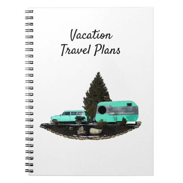 Cuaderno Portátil de espiral de remolque de coches de campi (Frente)