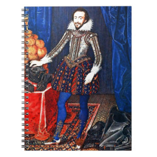 Cuaderno Portátil de espiral de retrato medieval