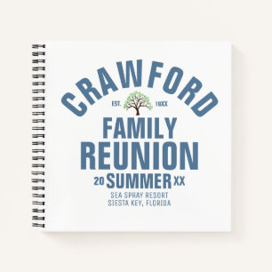 Cuaderno Portátil de espiral de reunión familiar personal