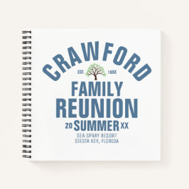 Cuaderno Portátil de espiral de reunión familiar personaliz