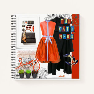 Cuaderno portátil de espiral de ropa de último jue