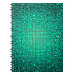 Cuaderno Portátil de espiral de secuencia de Purpurina verd
