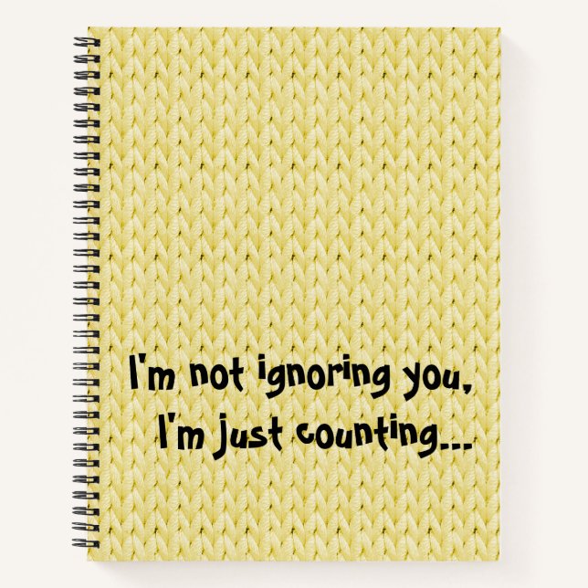 Cuaderno Portátil de espiral de textura de punto amarillo (Anverso)