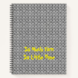 Cuaderno Portátil de espiral de textura de punto gris