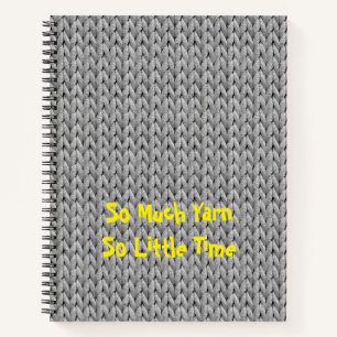 Cuaderno Portátil de espiral de textura de punto gris
