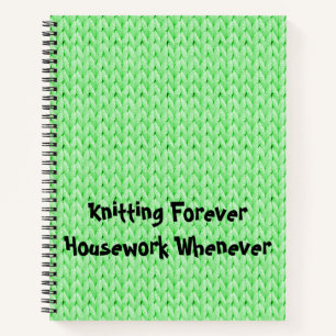 Cuaderno Portátil de espiral de textura de punto verde