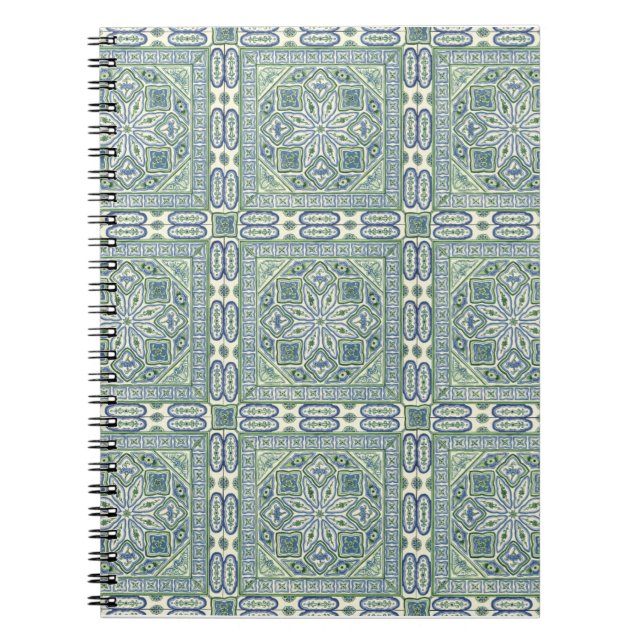 Cuaderno Portátil de espiral de textura verde (Frente)