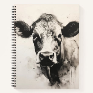 Cuaderno Portátil de espiral de vaca Motivacional
