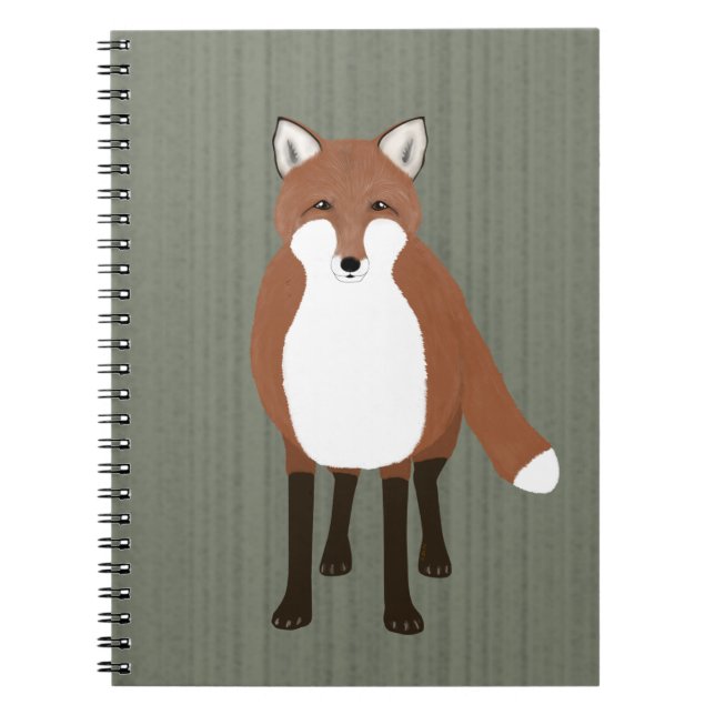 Cuaderno Portátil de espiral de zorro (Frente)
