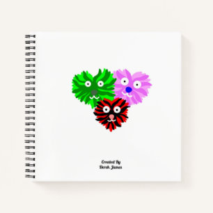 Cuaderno portátil de espiral de zumbidos cardíacos