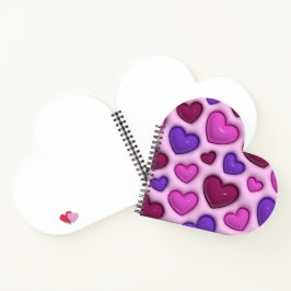 Cuaderno Portátil De Espiral En Forma De Corazón Con Corazo