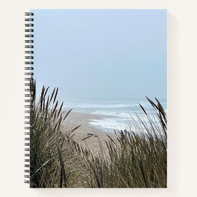 Cuaderno Portátil de espiral fotográfica de playa (Anverso)