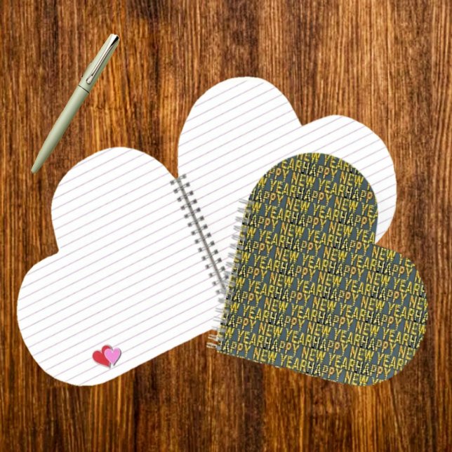 Cuaderno Portátil de espiral HNY de Gld Amarillo (Keep notes in the progressive New Year, in your HNY Yellow-Gld Notebook!)