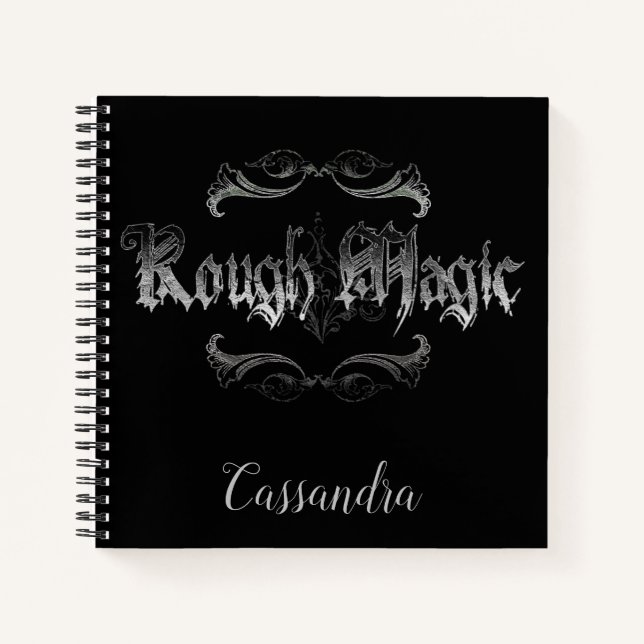 Cuaderno Portátil de espiral mágica ruda personalizada (Anverso)