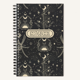 Cuaderno Portátil de espiral móvil de Guay Boho Skulls Star