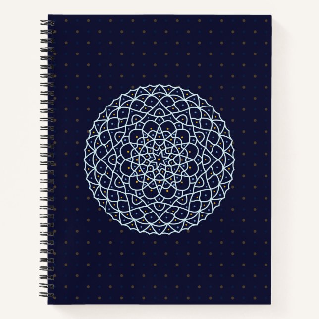 Cuaderno Portátil de espiral nocturna celeste (Anverso)