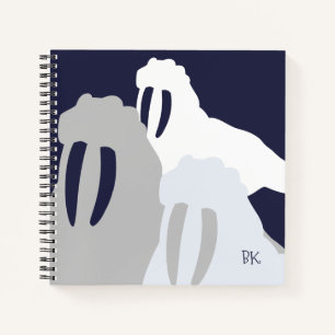 Cuaderno Portátil de espiral personalizada Monograma Walru