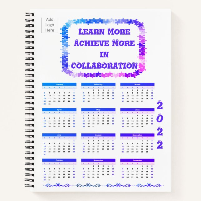 Cuaderno Portátil de espiral púrpura 2022 (Anverso)