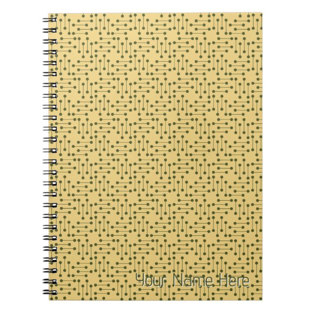 Cuaderno Portátil de espiral retro (Frente)