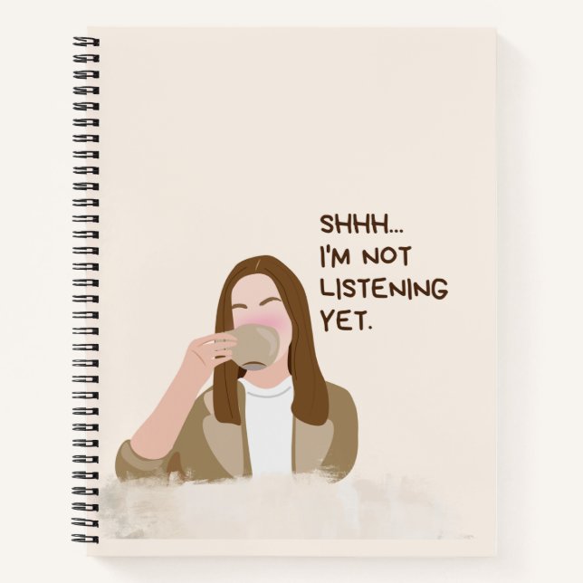 Cuaderno Portátil de espiral rosada - Bonito y juguetón (Anverso)