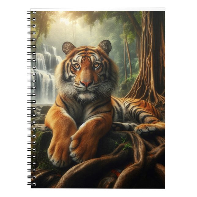 Cuaderno Portátil de espiral tigre suave (Frente)