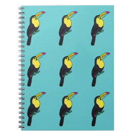 Cuaderno Portátil de espiral tropical turquesa tropical