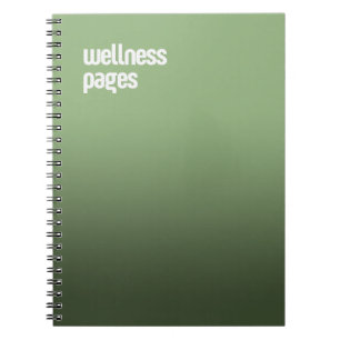 Cuaderno Portátil de espiral verde - Diario "Páginas de bie