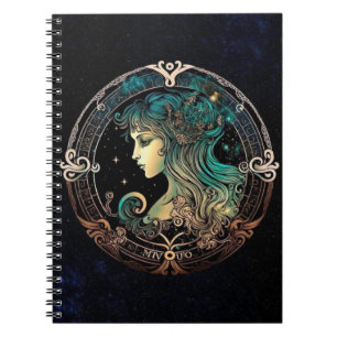 Cuaderno Portátil de espiral Virgo Zodiac