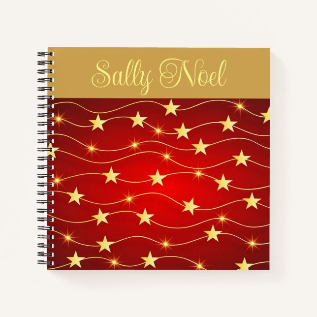 Cuaderno Portátil de estrellas brillantes personalizado (Anverso)