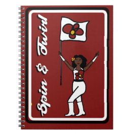 Cuaderno Portátil de flor roja de bailarina de bandera