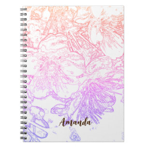 Cuaderno portátil de flores de Apple