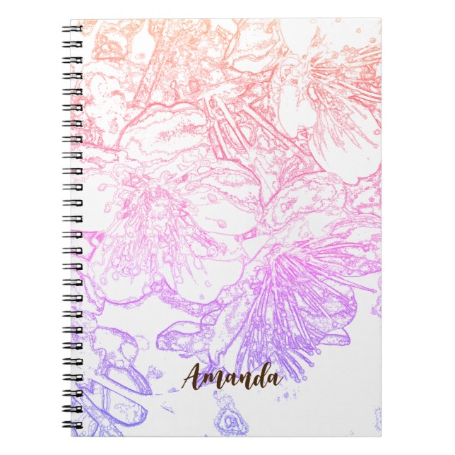 Cuaderno portátil de flores de Apple (Frente)