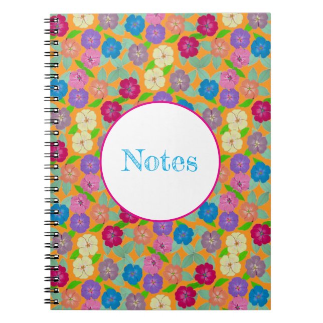 Cuaderno Portátil de flores de geranio (Frente)