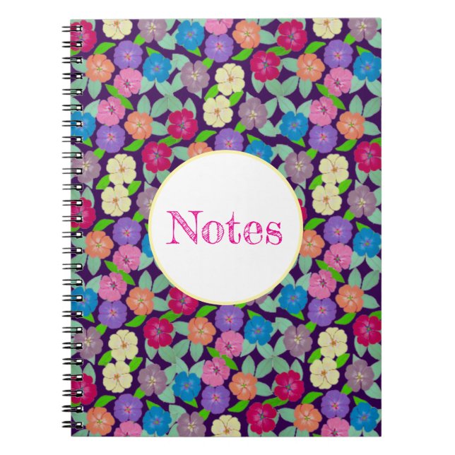 Cuaderno Portátil de flores de geranio (Frente)