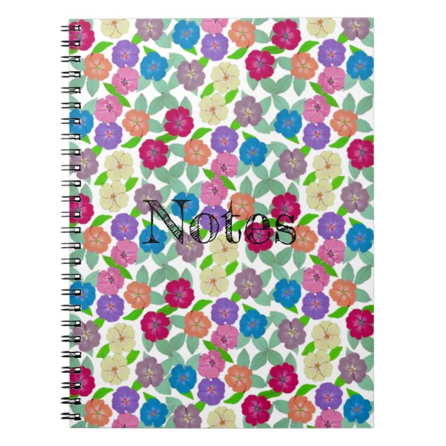 Cuaderno Portátil de flores de geranio (Frente)