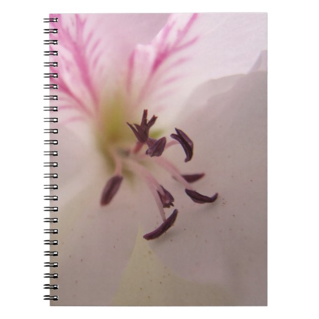 Cuaderno Portátil de flores de geranio (Frente)