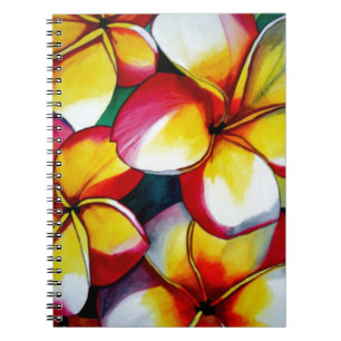 Cuaderno Portátil de flores rosadas de Frangipani