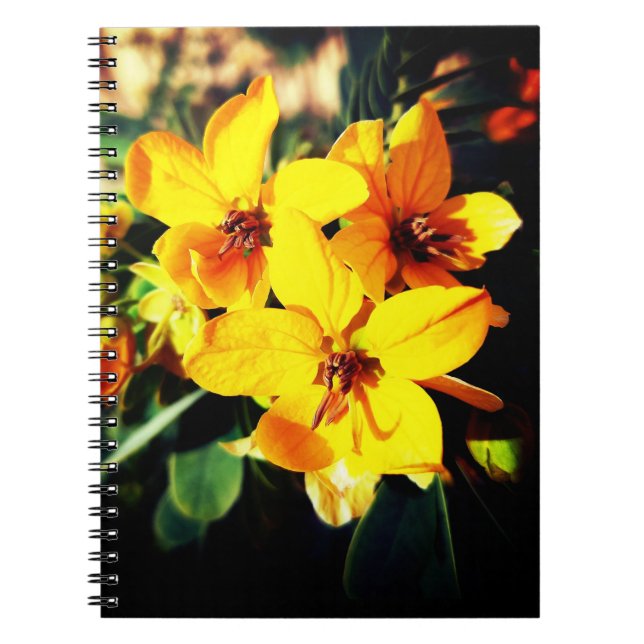 Cuaderno Portátil de Flores vibrantes (Frente)