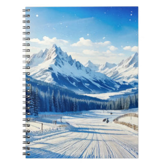 Cuaderno portátil de fondo para deportes de invierno acuáti